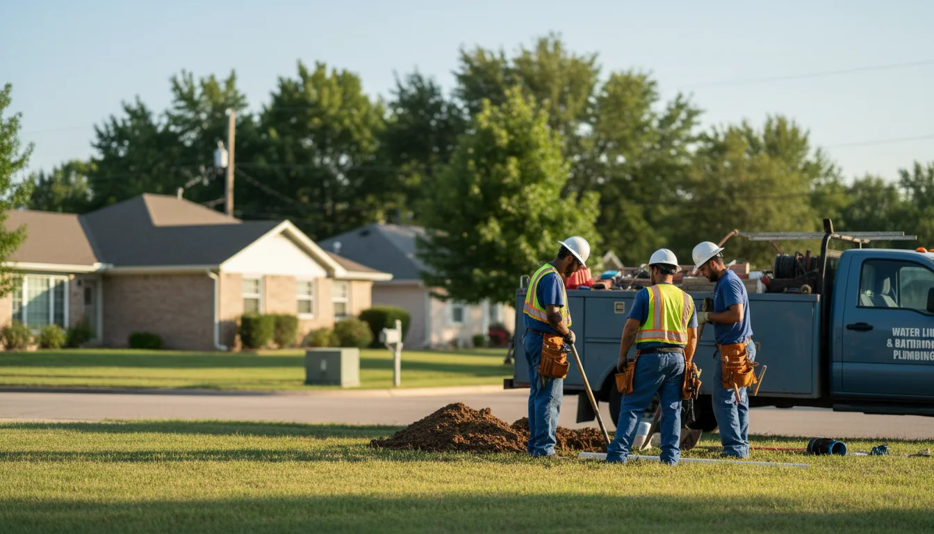 Residential water line and bathroom plumbing service in Newell, WV
